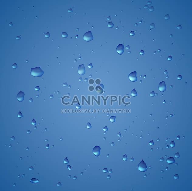 Blue abstract background with water drops - бесплатный vector #125940