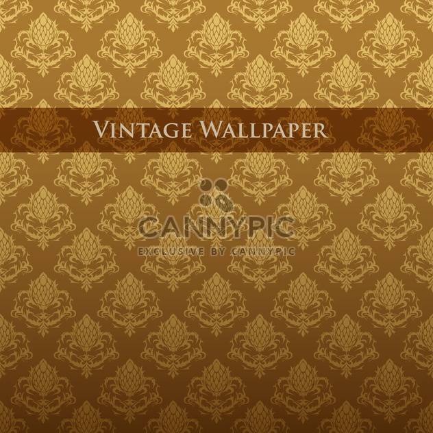 Vector colorful vintage wallpaper with floral pattern - vector gratuit #126820 