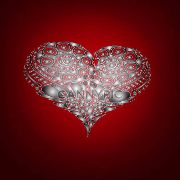 Vector background with abstract heart for valentine card - vector #126860 gratis