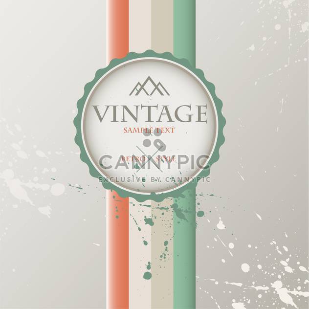 Vintage art background with label for text place - vector #127170 gratis