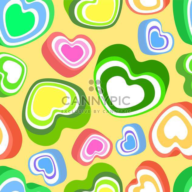 Vector background with colorful hearts for valentine card - vector gratuit #127280 
