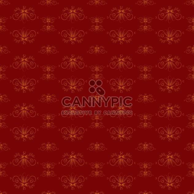 Vector vintage red background with floral pattern - vector gratuit #127350 