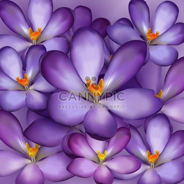 Seamless pattern with violet flowers - vector gratuit #127480 