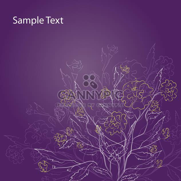 Purple Floral Background with floral art pattern - vector gratuit #127560 