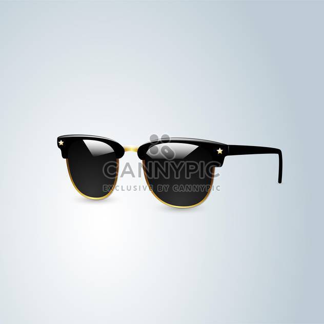 vector illustration of black sunglasses on white background - Free vector #127630