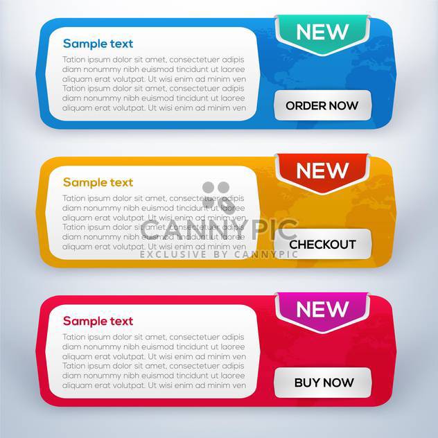 Vector web banners set with space for text - vector #128130 gratis