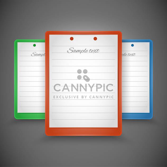 Vector empty notepads with space for text - Free vector #128160