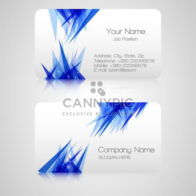Vector business cards on white background - vector #128280 gratis