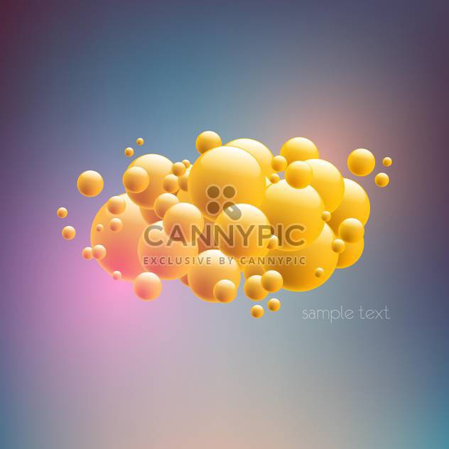 Abstract vector background with yellow bubbles - vector gratuit #128520 