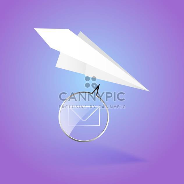 Paper airplane message vector illustration - vector gratuit #128840 