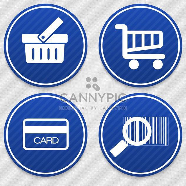 shopping badges icons set - Free vector #129100