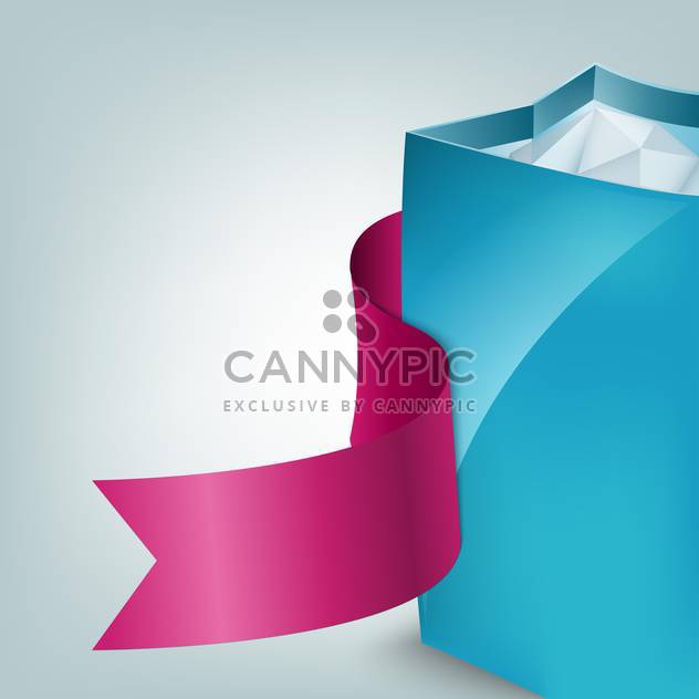 Vector illustration of blue shopping bag with pink ribbon - Kostenloses vector #129320
