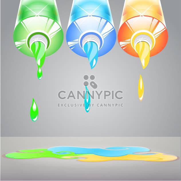 colorful paint tubes illustration - Free vector #130340