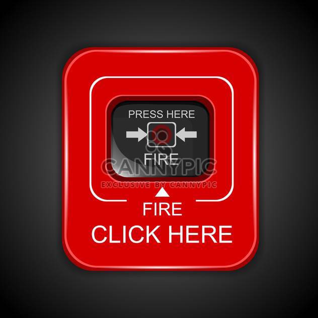 Red fire alarm icon - vector gratuit #130400 