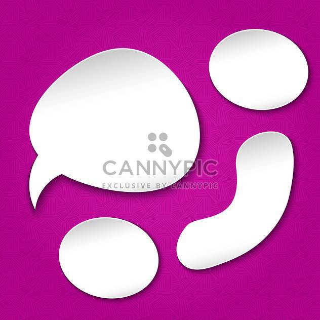 Vector white speech bubble and elements for design - Free vector #130550