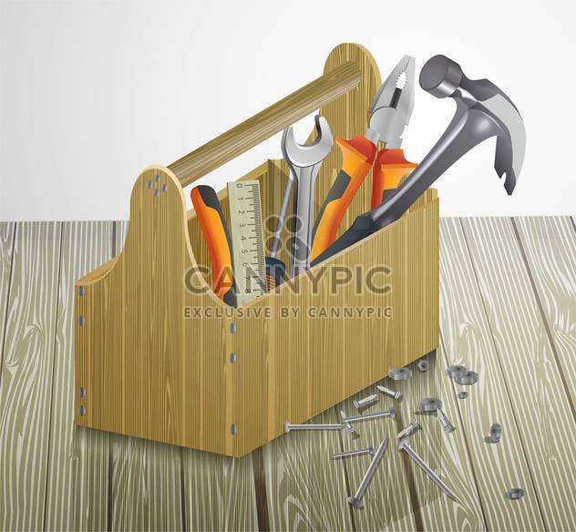 vector illustration of Toolbox with repair tools - Kostenloses vector #130590