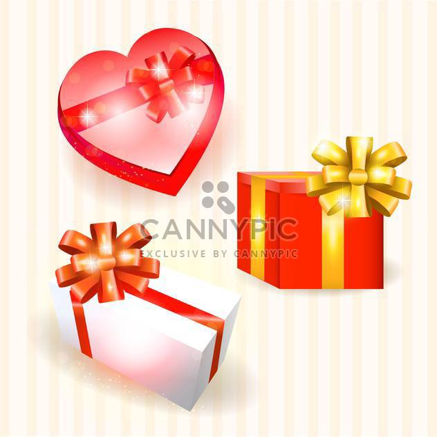 vector collection of colorful gift boxes - vector #130770 gratis