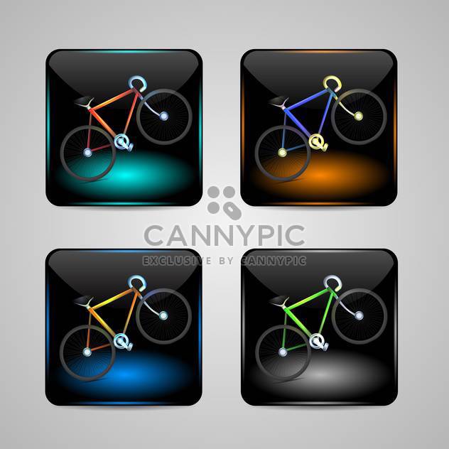Bicycle sign vector icons - vector #131080 gratis