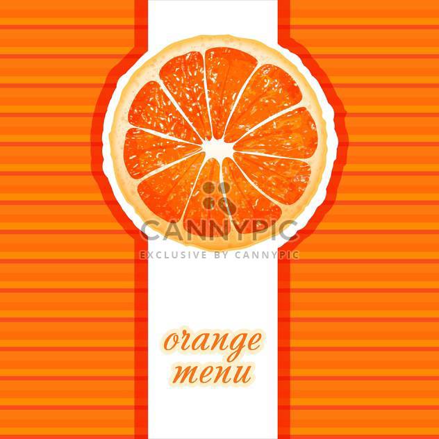 Orange restaurant menu vector illustrtion - vector gratuit #131370 