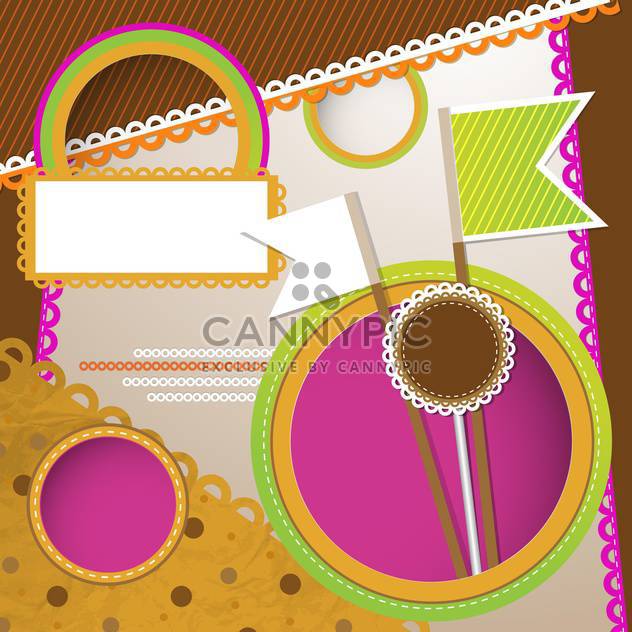 Vector scrapbooking background with frame - Free vector #131500