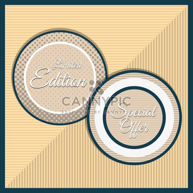 Collection of premium quality labels with retro vintage styled design - vector #131600 gratis