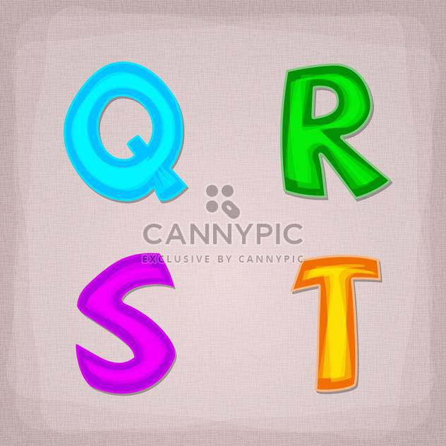 Vector colorful font letters set - Free vector #131680