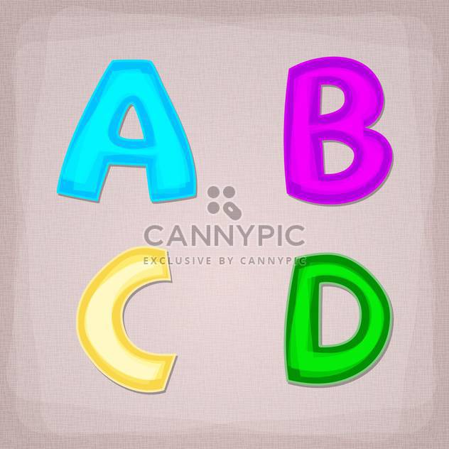 Vector colorful font letters set - Free vector #131700
