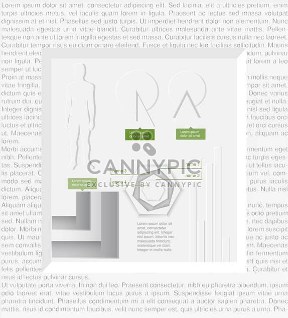 Vector infographic elements in frame made of text - vector gratuit #131840 
