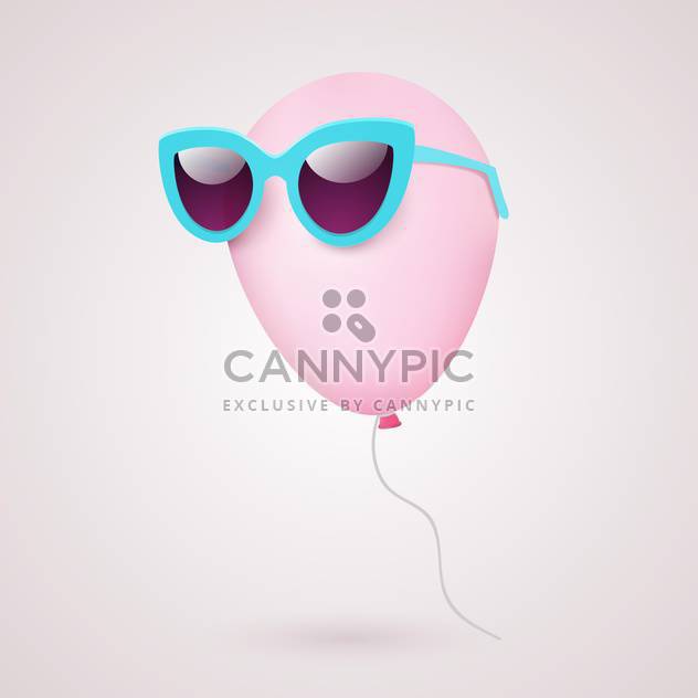 Balloon in sunglasses vector illustration - vector gratuit #131930 