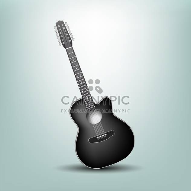 Vector illustration of a acoustic guitar - vector gratuit #132270 