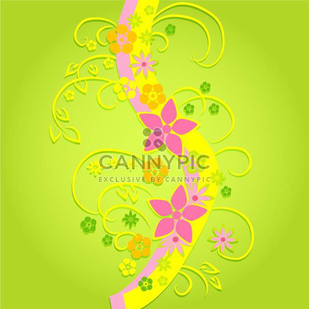 Vector colorful flowers on green background - Kostenloses vector #132470