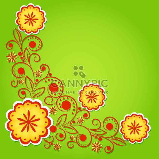 vector summer floral background - vector gratuit #132500 