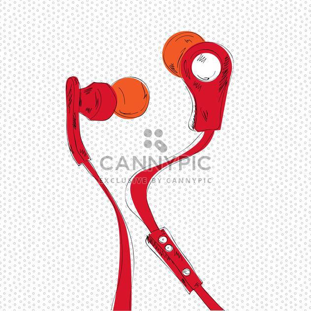 vector illustration of audio headphones - vector gratuit #133040 