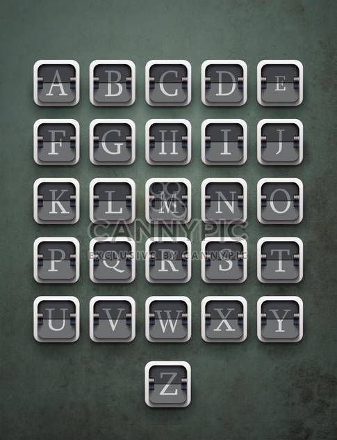 alphabet letters on mechanical scoreboard - бесплатный vector #133150
