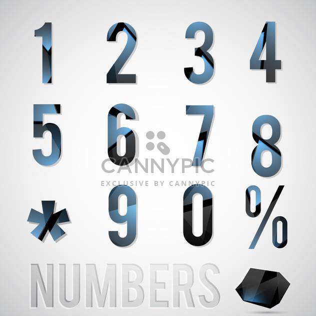vector numbers set illustration - Free vector #133160