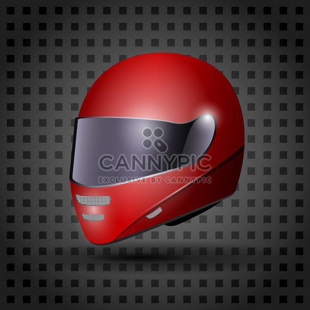 racing red helmet illustration - vector gratuit #133210 