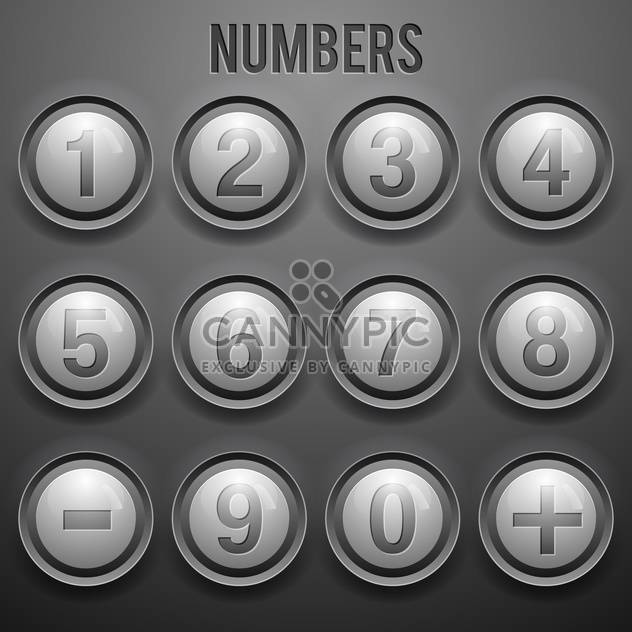 vector set of number buttons background - vector #133600 gratis