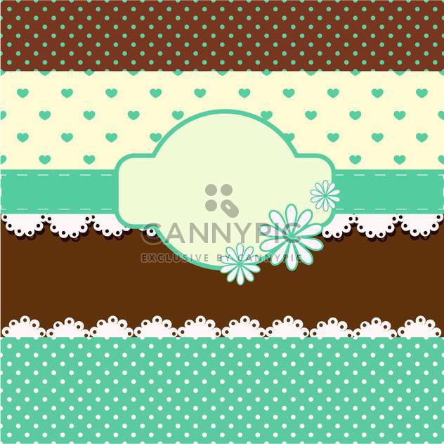 vintage vector background with hearts - Free vector #133620