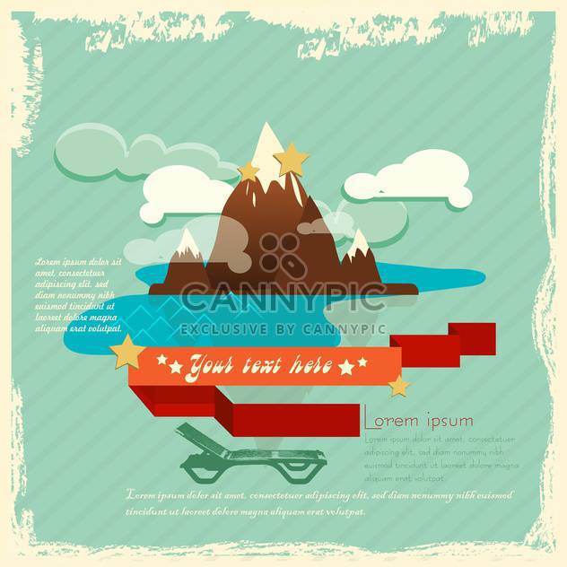 vector retro background with mountain - Free vector #133670