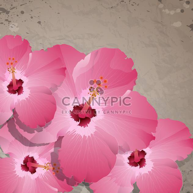 background with violet spring flowers - vector gratuit #133840 