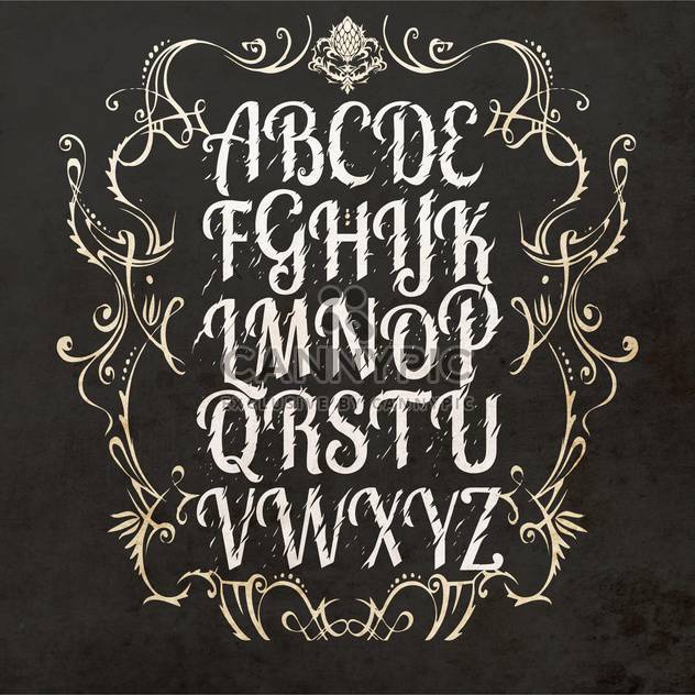 calligraphic font alphabet letters - Kostenloses vector #133930