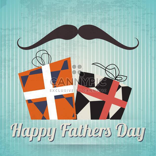 happy father's day vintage card - Free vector #133940