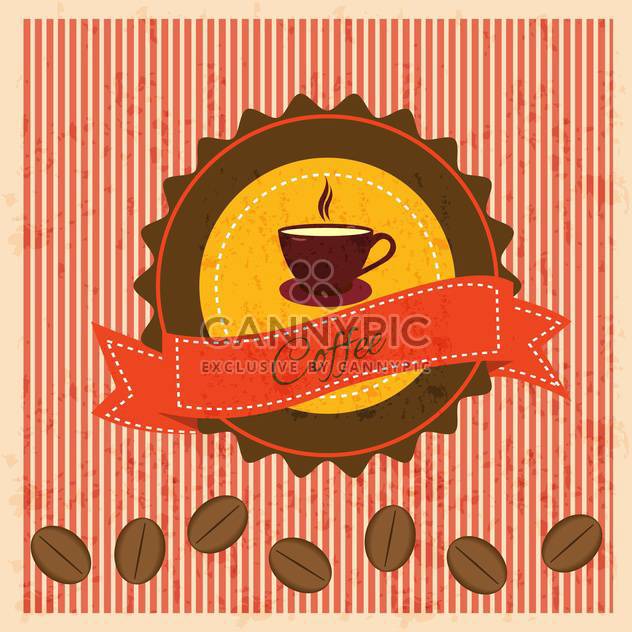 vintage background with coffee elements - vector #134240 gratis