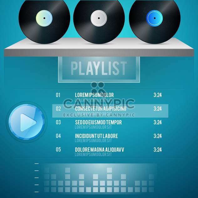 vector template for music playlist - Kostenloses vector #134570