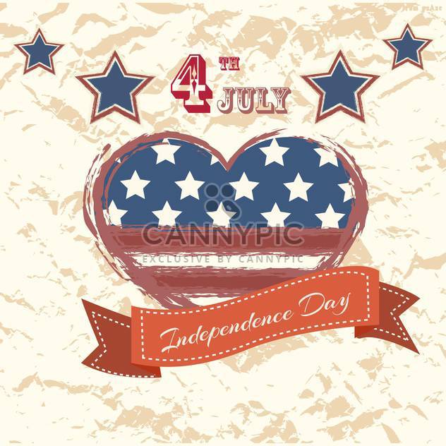 vintage vector independence day poster - Free vector #134660