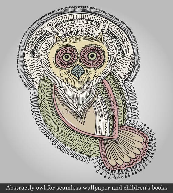 vector illustration of owl animal bird - Free vector #135090