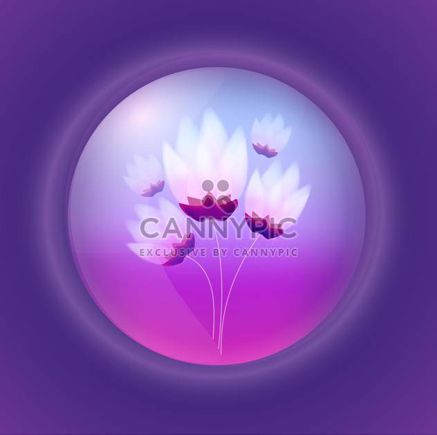 Vector illustration of floral background with flowers in bubble - Kostenloses vector #126060