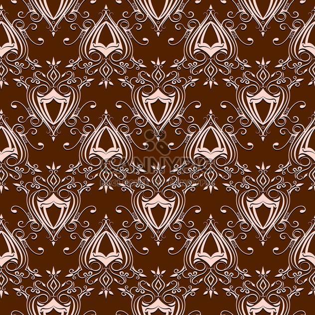 Vector vintage brown baroque background with floral pattern - Free vector #126260