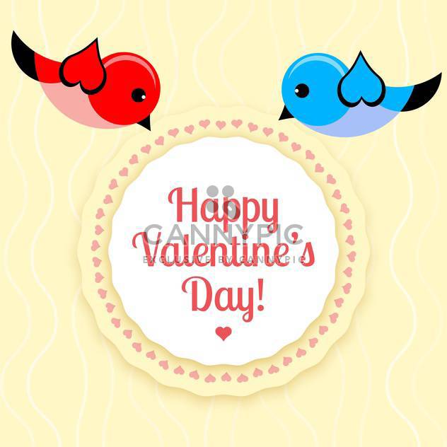 holiday background for Valentine's day with birds - Kostenloses vector #126480