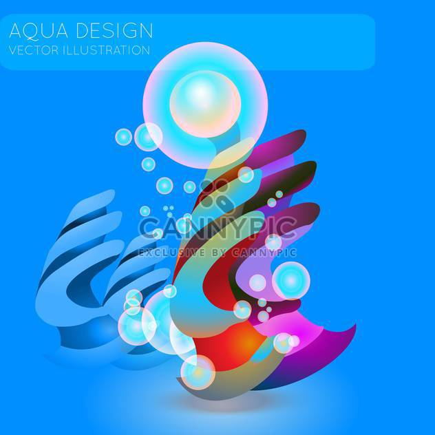 colorful illustration of abstract blue background with bubbles - Kostenloses vector #126510